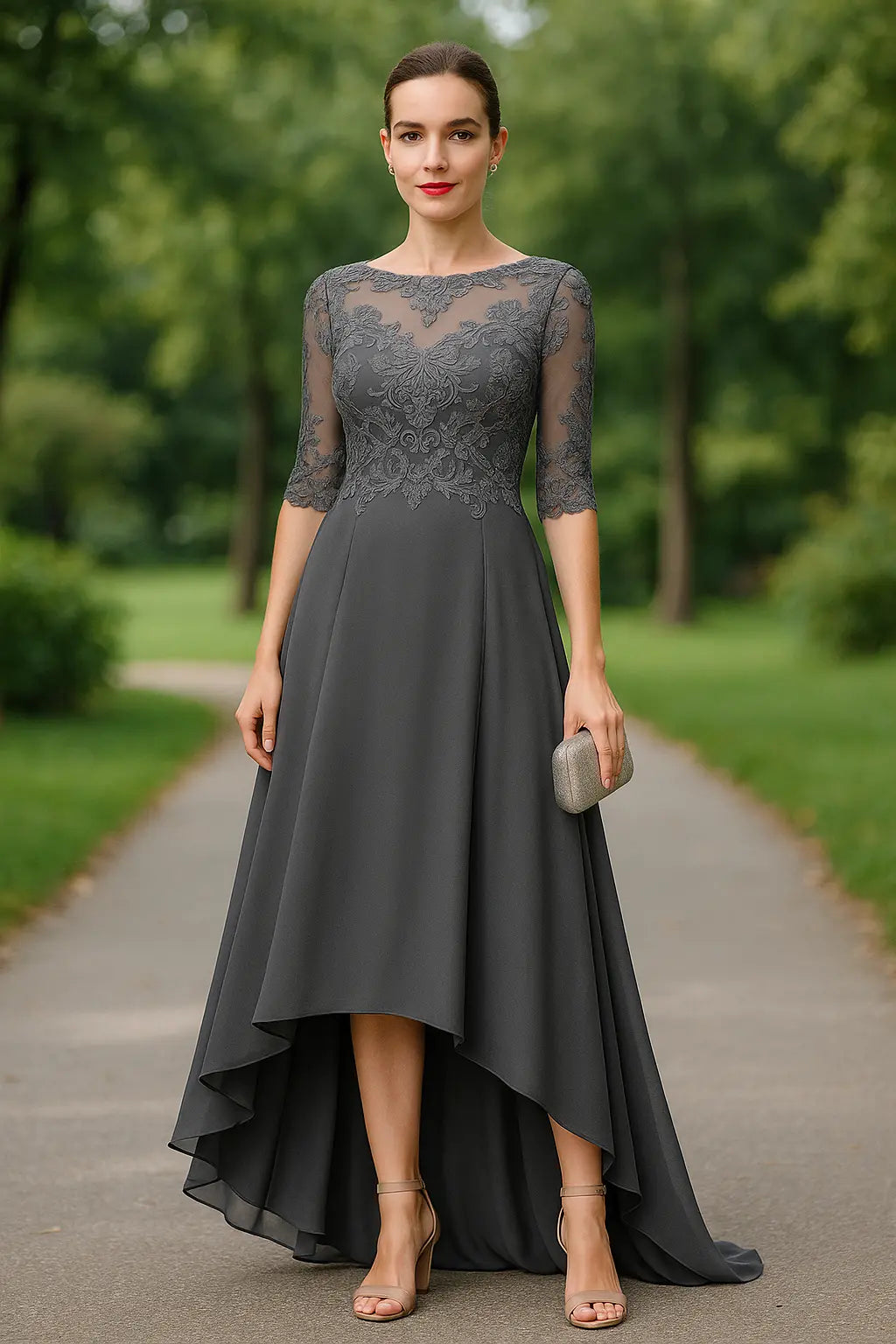 Dames Maxi Gala Jurk, Elegante Lange Bruiloft A-Lijn Feestjurk | VIQA VIQA© NEDERLAND