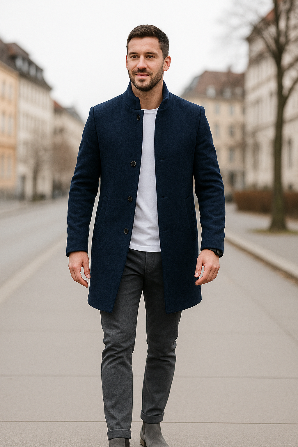 Wintertrenchcoat Voor Heren, Formele Casual Lange Overjas, Warme Outdoorjas | VIQA VIQA© NEDERLAND