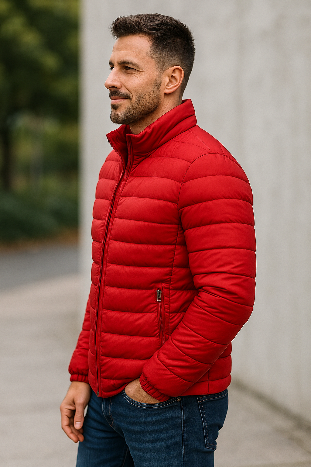 Dikke Gewatteerde Donsjas Voor Heren, Warme Winterjas Met Staande Kraag En Windjack | VIQA VIQA© NEDERLAND