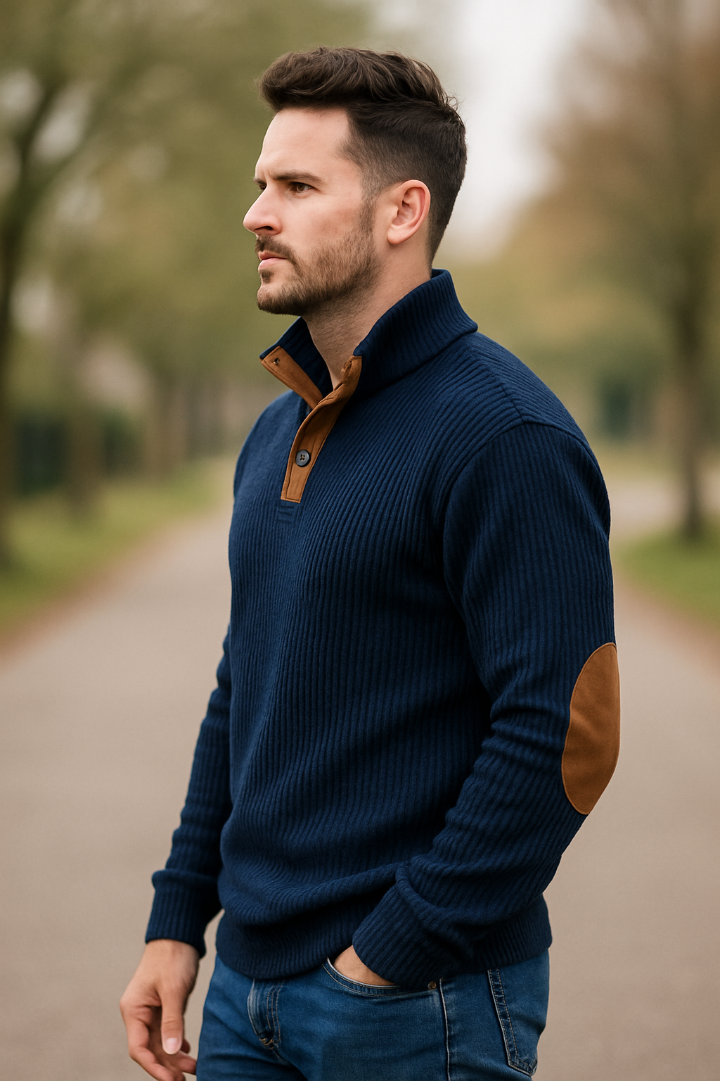 Fluwelen Hoodie Voor Heren, Casual Sweatshirt Met Ppstaande Kraag En Losse Pasvorm Voor Lente En Herfst | VIQA VIQA© NEDERLAND