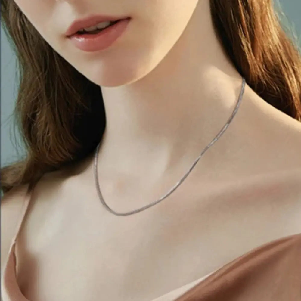 Rinntin 925 Sterling Zilver 1.2MM Ketting Voor Dames VIQA© NEDERLAND