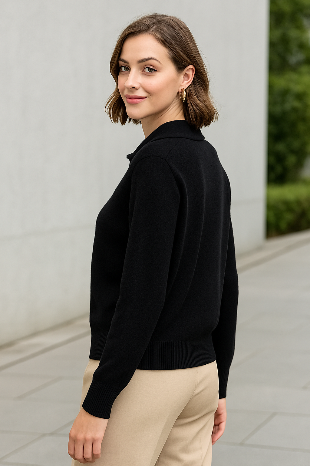 Dames Kasjmier Trui, Polo Kraag Los Gebreide Trui, Dikke Winter Trui | VIQA VIQA© NEDERLAND