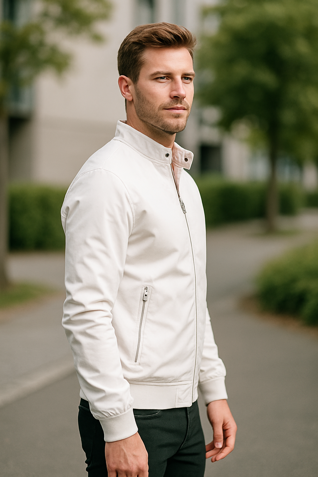 Heren Winterjas, Effen Kleur Casual Staande Kraag Bomber, Herfst Slim Fit Bovenkleding | VIQA VIQA© NEDERLAND