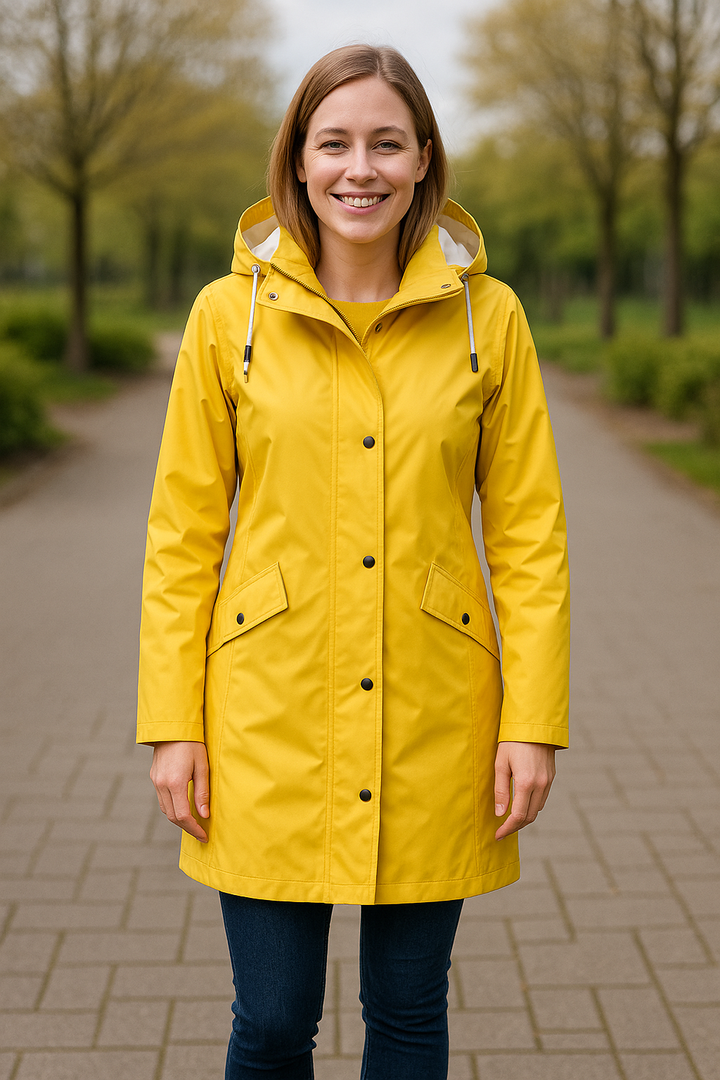 Dames Waterdichte Lange Regenjas, Capuchon Windbreaker Jas, Outdoor Casual Winddichte Jas | VIQA VIQA© NEDERLAND