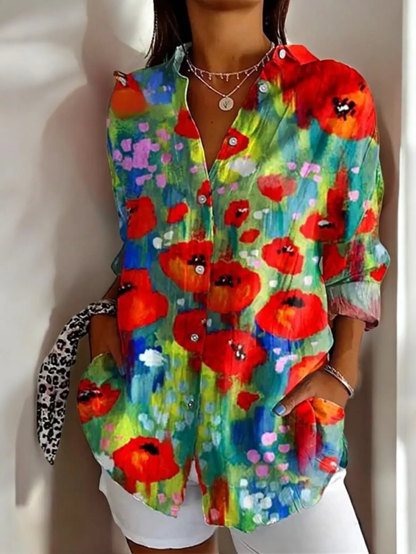 Debra Elegante Bloemenprint Blouse VIQA© NEDERLAND