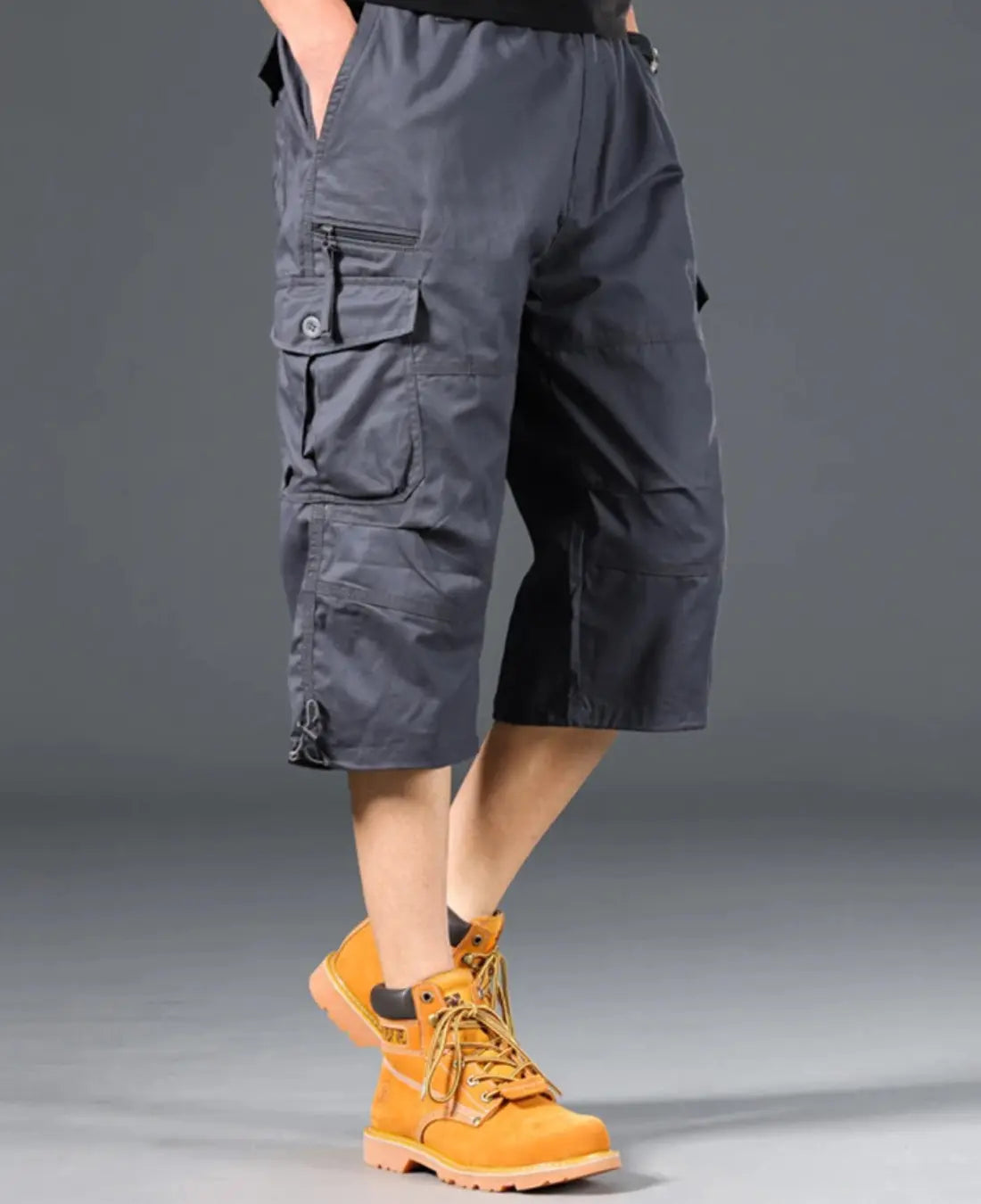 Tactische Herenshorts, Zomer Lichtgewicht Korte Broek, Utility Pasvorm Met Meerdere Zakken | VIQA VIQA© NEDERLANDGrijs-2XL