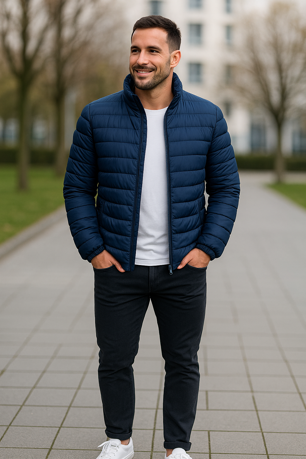 Heren Winter Gewatteerde Donsjas, Dikke Warme Staande Kraag Casual Windjack | VIQA VIQA© NEDERLAND