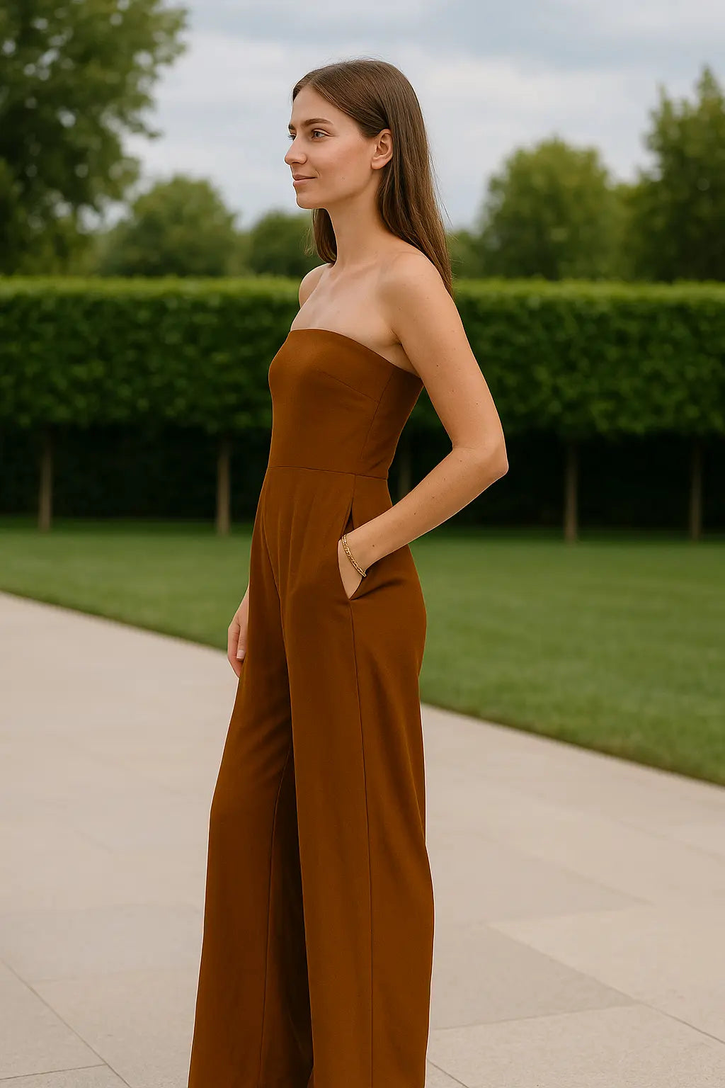 Sexy Rugloze Jumpsuit Voor Dames, Off-Shouder Bodysuit Met Wijde Broekspijpen En Zakken, Zomerse Casual Outfit | VIQA VIQA© NEDERLAND