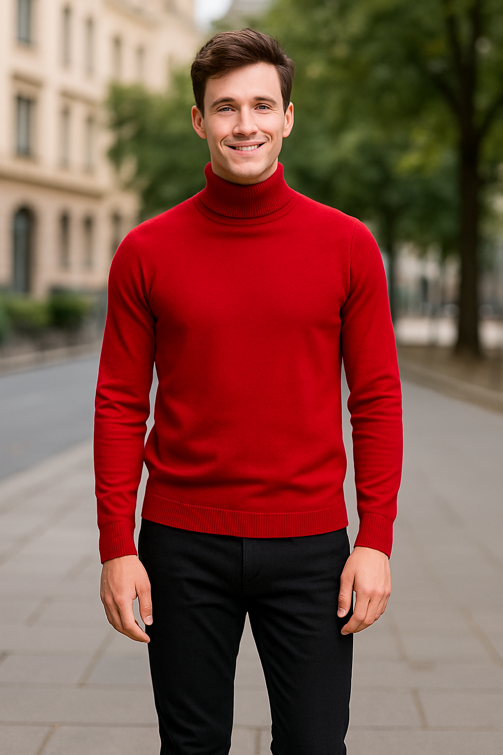 Heren Kasjmier Coltrui, Herfst Winter Warme Gebreide Trui | VIQA VIQA© NEDERLAND