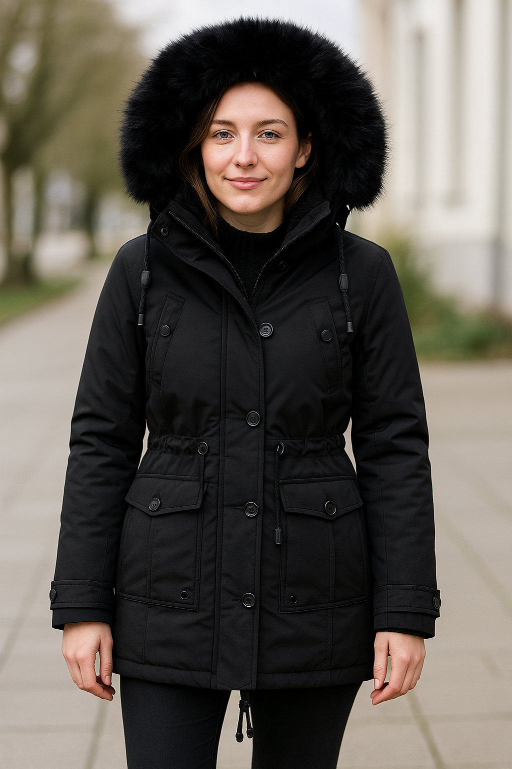 Dikke Pluche Parka Voor Dames, Winterjack Van Katoen Met Capuchon En Bontkraag, Warme Jas | VIQA VIQA© NEDERLAND