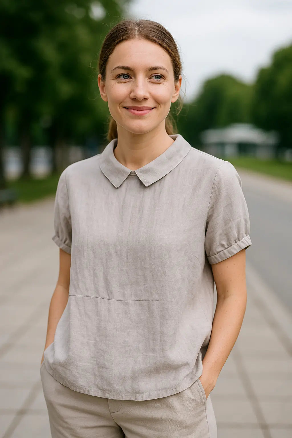 Dames Casual Blouse, Korte Mouwen Revers Pullover Shirt, Effen Kleur Top | VIQA VIQA© NEDERLAND