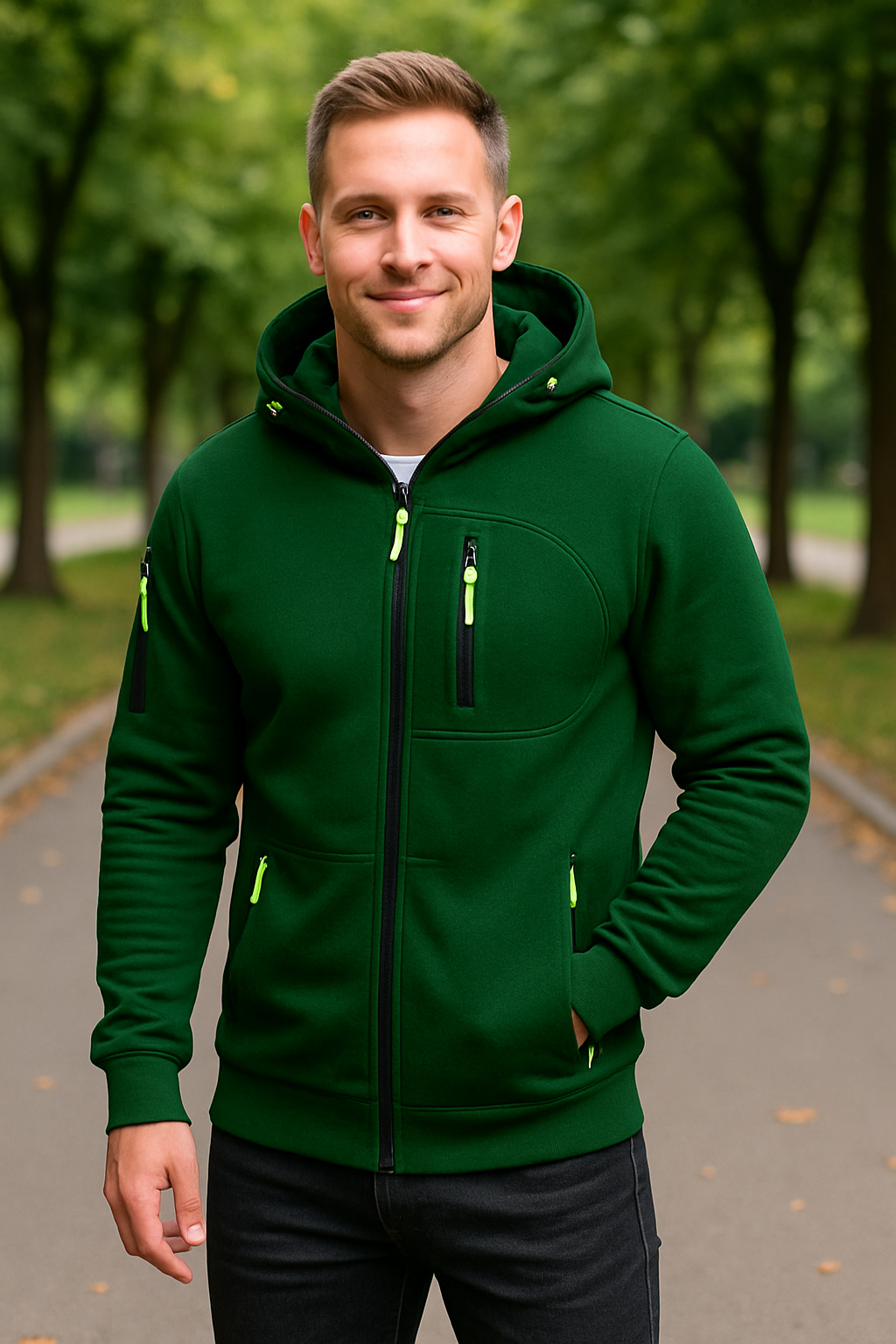 Fleece Hoodie Met Ritssluiting Voor Heren, Dik Warm Sweatshirt Met Capuchon Voor Casual Sportkleding | VIQA VIQA© NEDERLAND