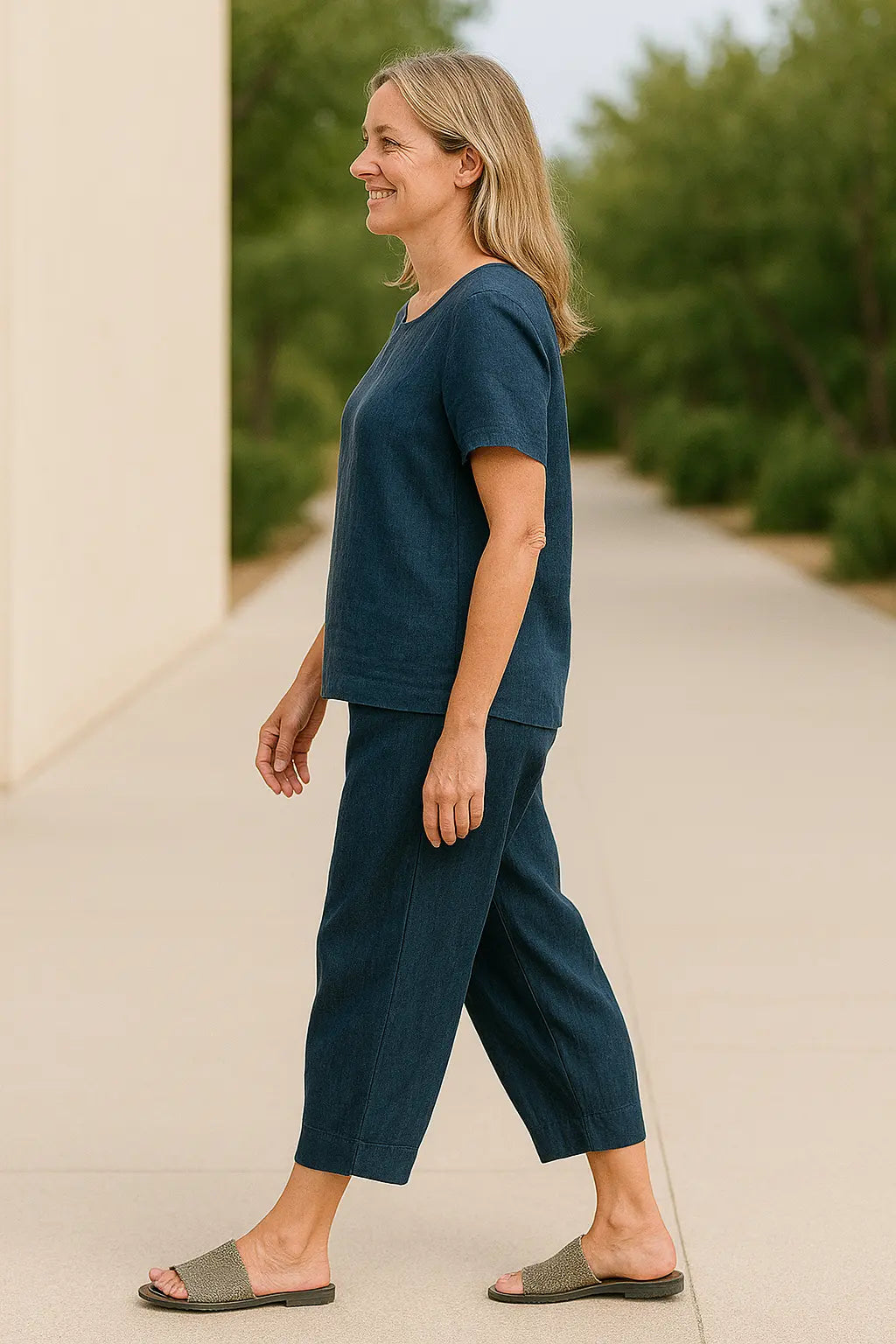 Broek Met Wijde Pijpen Voor Dames, Elastische Broek Met Hoge Taille, Zomerse Casual Broeken | VIQA VIQA© NEDERLAND