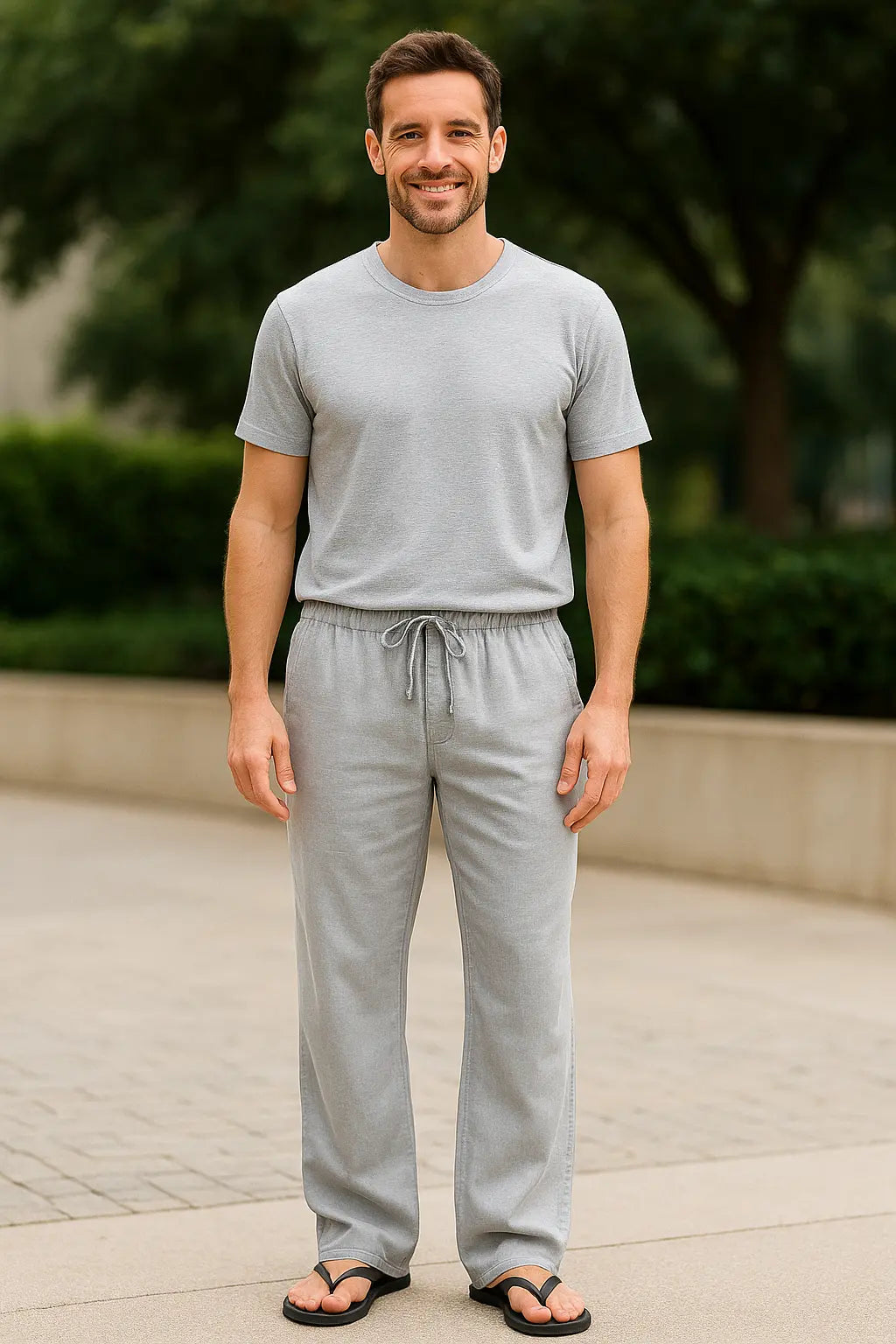 Lichtgewicht Herenbroek, Elastische Taillebroek, Casual Lange Zomerbroek | VIQA VIQA© NEDERLAND