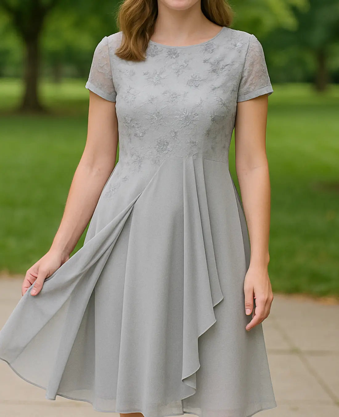 Angie Elegante Maxi Kanten Feestjurk VIQA© NEDERLAND