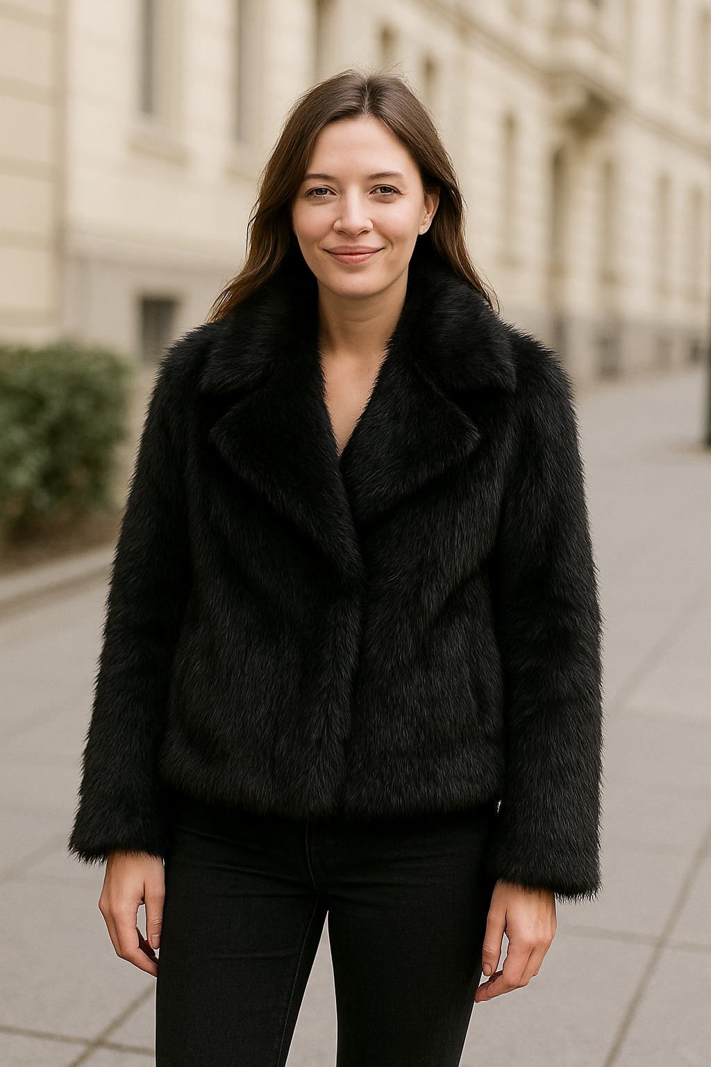 Elegante Nepbontjas Voor Dames, Zachte, Warme Jas Met Revers, Herfst En Winter Bovenkleding | VIQA VIQA© NEDERLAND