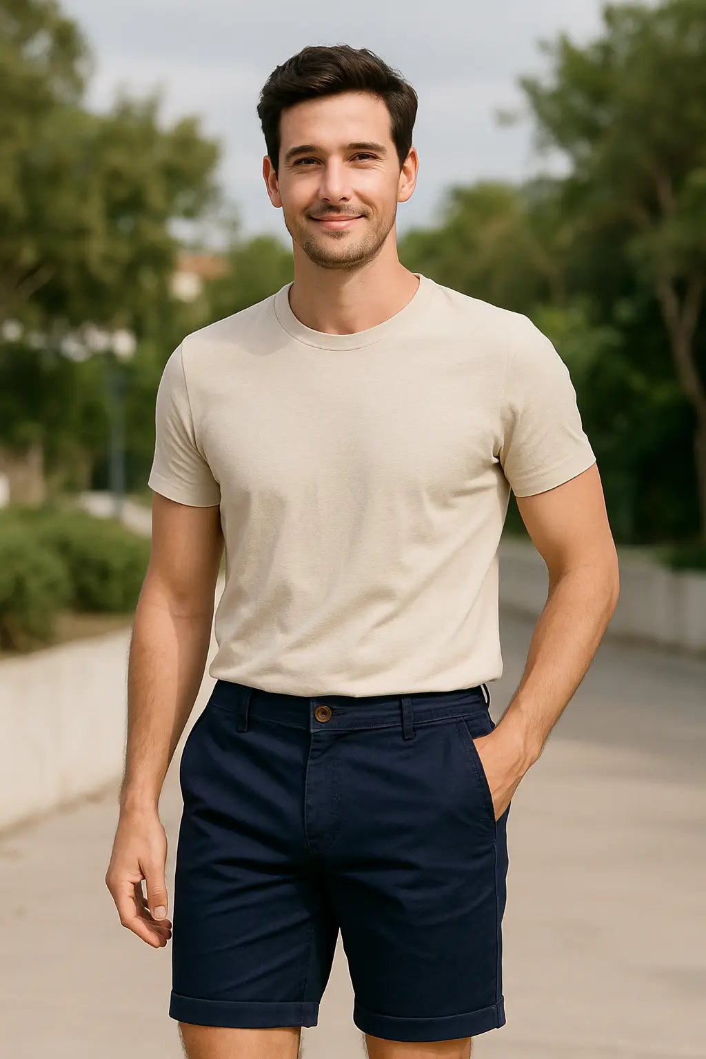 Heren Katoenen Shorts, Elastische Taille Korte Broek, Casual Hoge Kwaliteit Zomer Kleding | VIQA VIQA© NEDERLAND