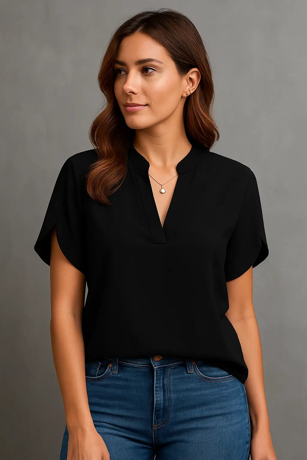 Bonnie Elegante Ademend Blouse VIQA© NEDERLANDZwart-2XL