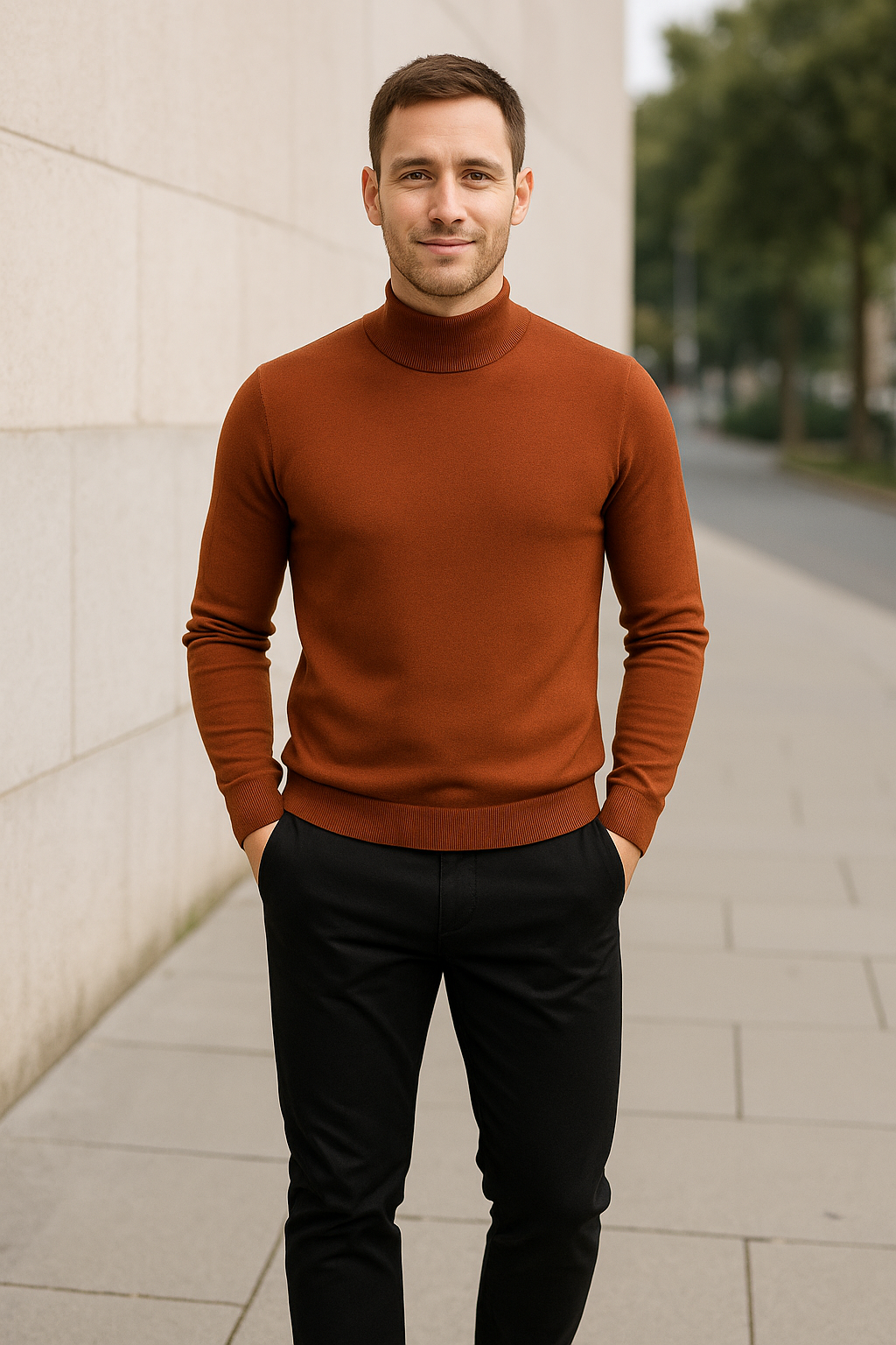 Heren Halve Coltrui, Winter Effen Kleuren Trui, Casual Coltrui | VIQA VIQA© NEDERLAND