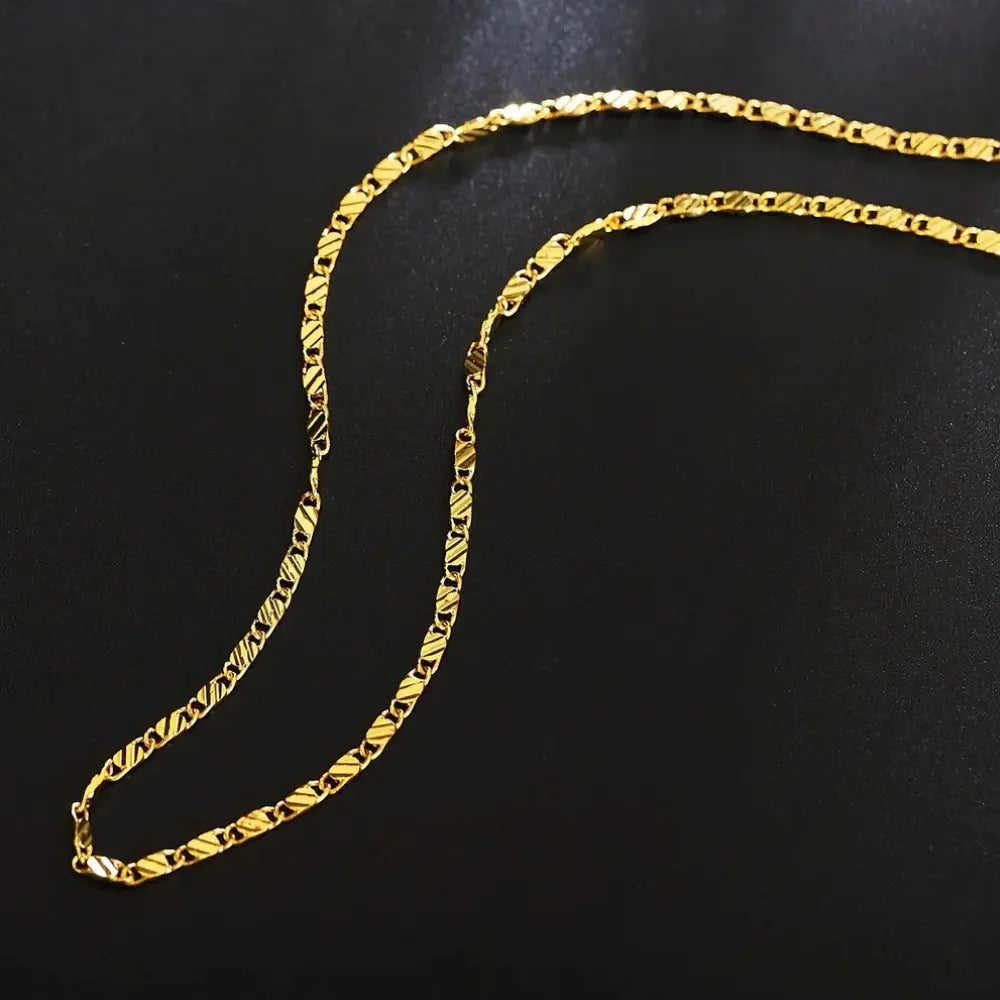 Unisex 18k Gouden Ketting 2MM 925 Sterling Zilveren Ketting VIQA© NEDERLAND