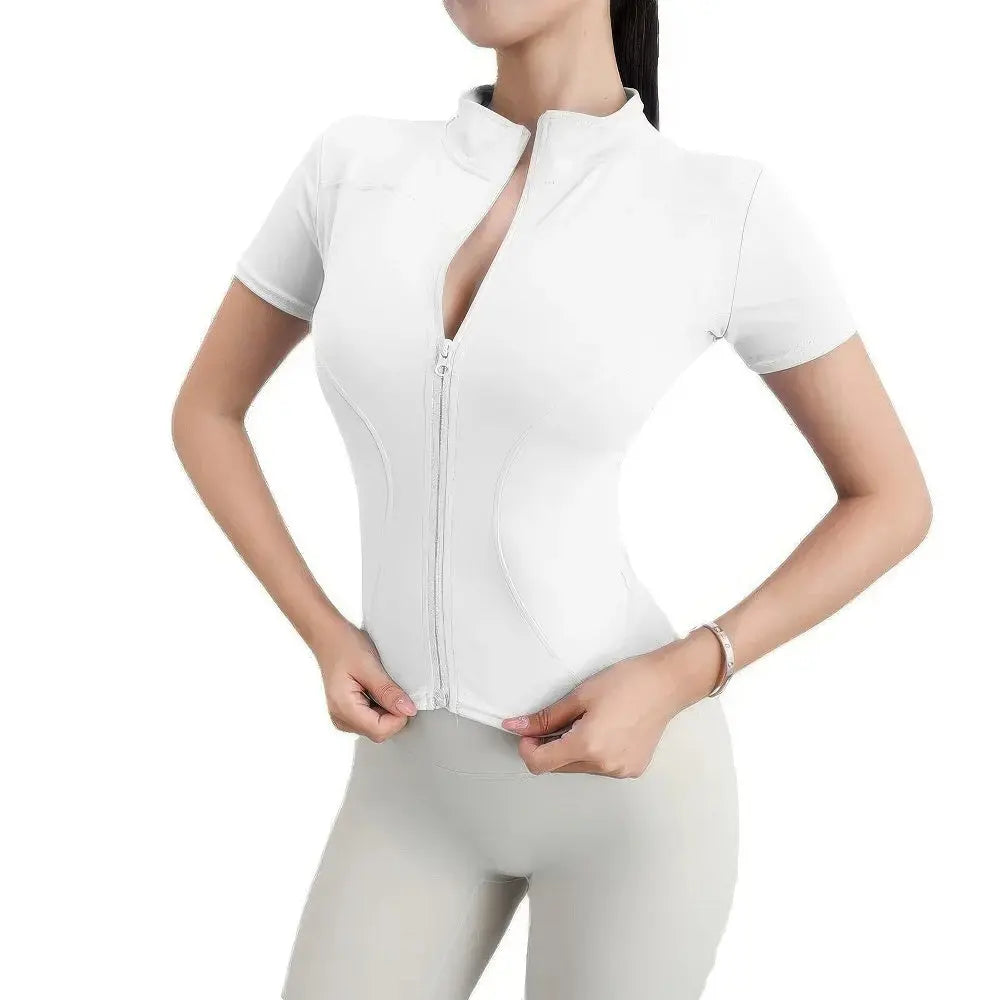 Sportief Vormend Sportjack Voor Dames VIQA© NEDERLANDWit-XXL