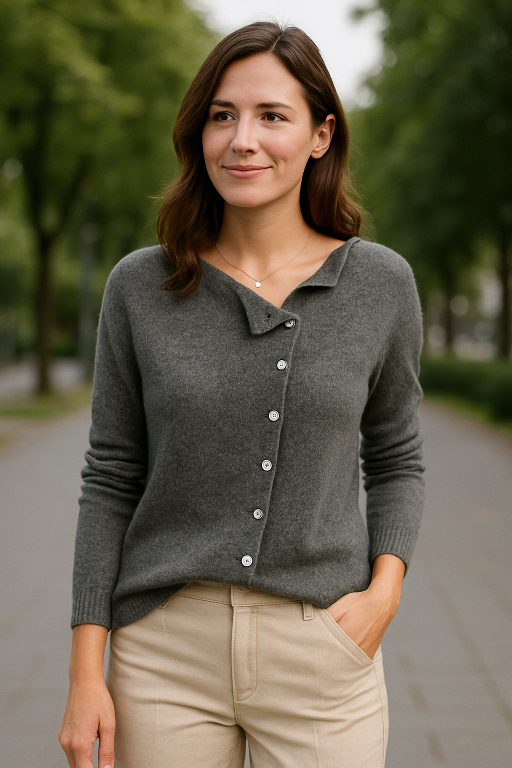 Dames Elegant Gebreid Vest, Herfst Winter Knoop Ontwerp Casual Trui | VIQA VIQA© NEDERLAND