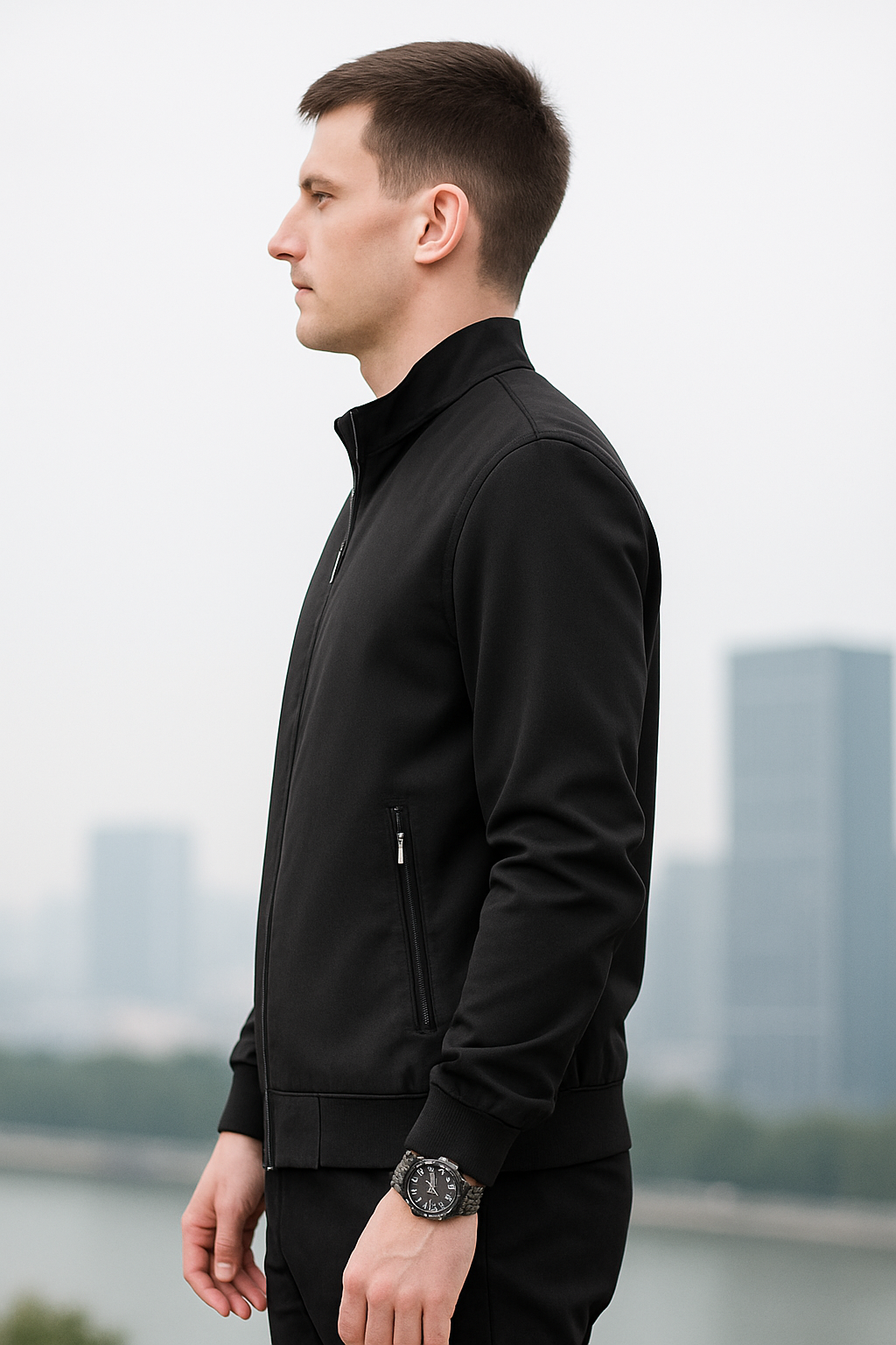 Herenjasje Met Opstaande Kraag, Casual Zakelijke Jas Veelzijdige Bovenkleding | VIQA VIQA© NEDERLAND