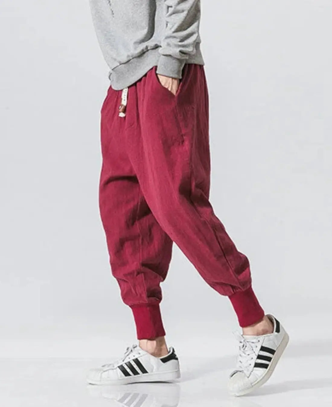 Katoenen Linnen Harem Broek Voor Heren, Baggy Joggers, Elastische Taillebroek | VIQA VIQA© NEDERLAND