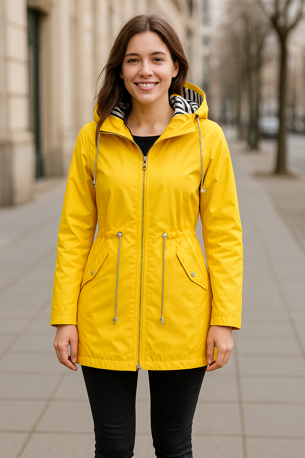 Waterdichte Regenjas voor Vrouwen, Lichtgewicht Casual Outdoor Regenjas Met Kap En Koord | VIQA VIQA© NEDERLAND