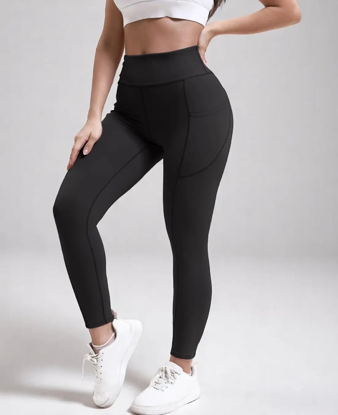 Lena Dames Comfortabele Yoga Leggings Met Hoge Taille VIQA© NEDERLANDZwart-L
