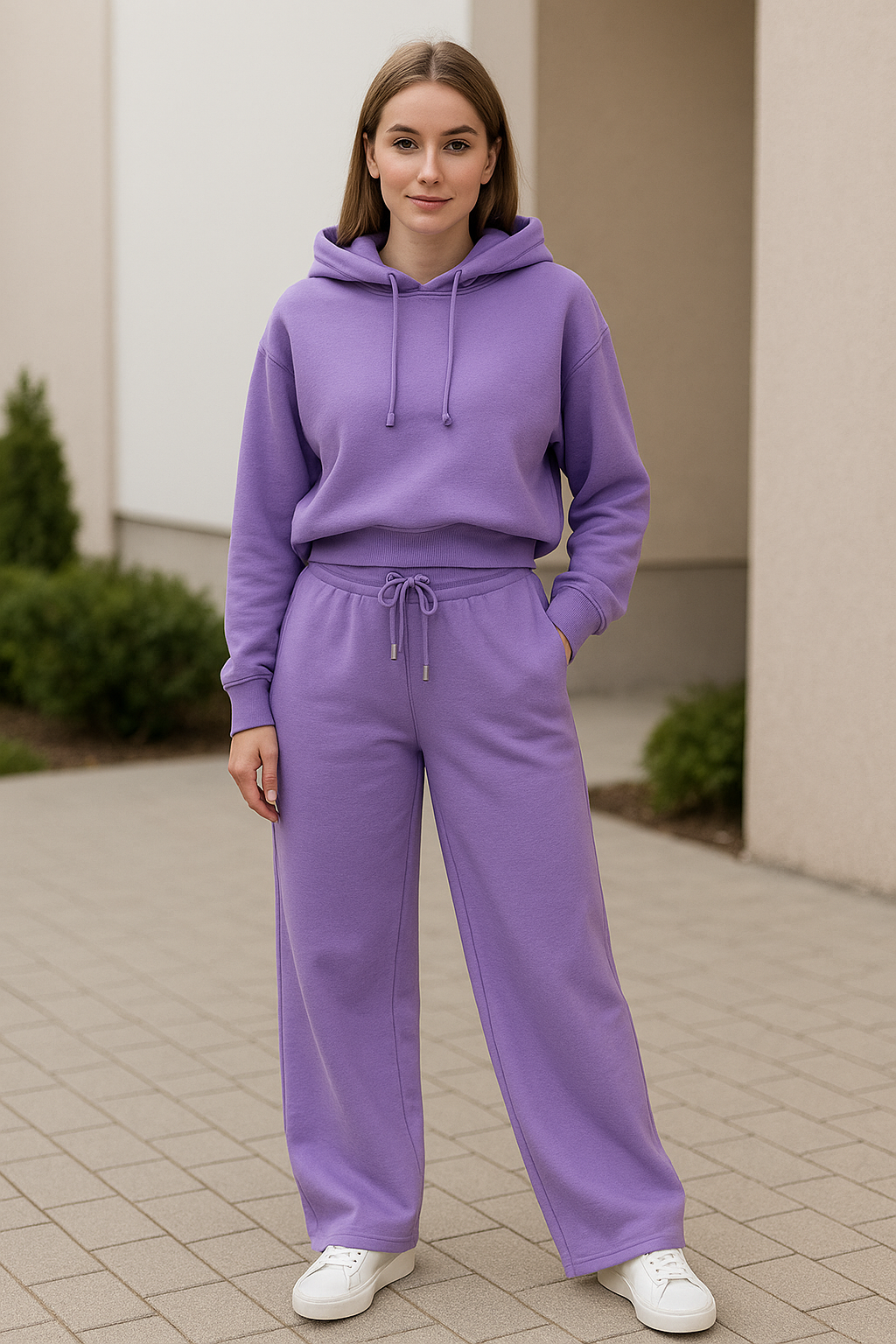 Hoodie Voor Dames, 2-Delige Set, Effen Gekleurde Casual Joggingpak Voor Herfst En Winter | VIQA VIQA© NEDERLAND