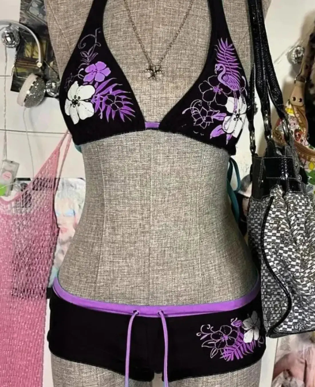 Kanten Sexy Tweedelig Badpak Voor Dames, Zomerstrandbadset | VIQA VIQA© NEDERLANDPaars-L