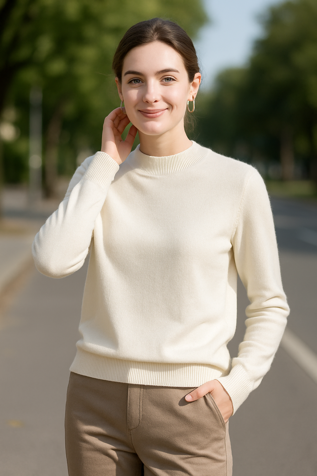 Dames Merinowollen Trui Met Hoge Kraag, Herfst En Winter Kasjmier Gebreide Pullover Top | VIQA VIQA© NEDERLAND