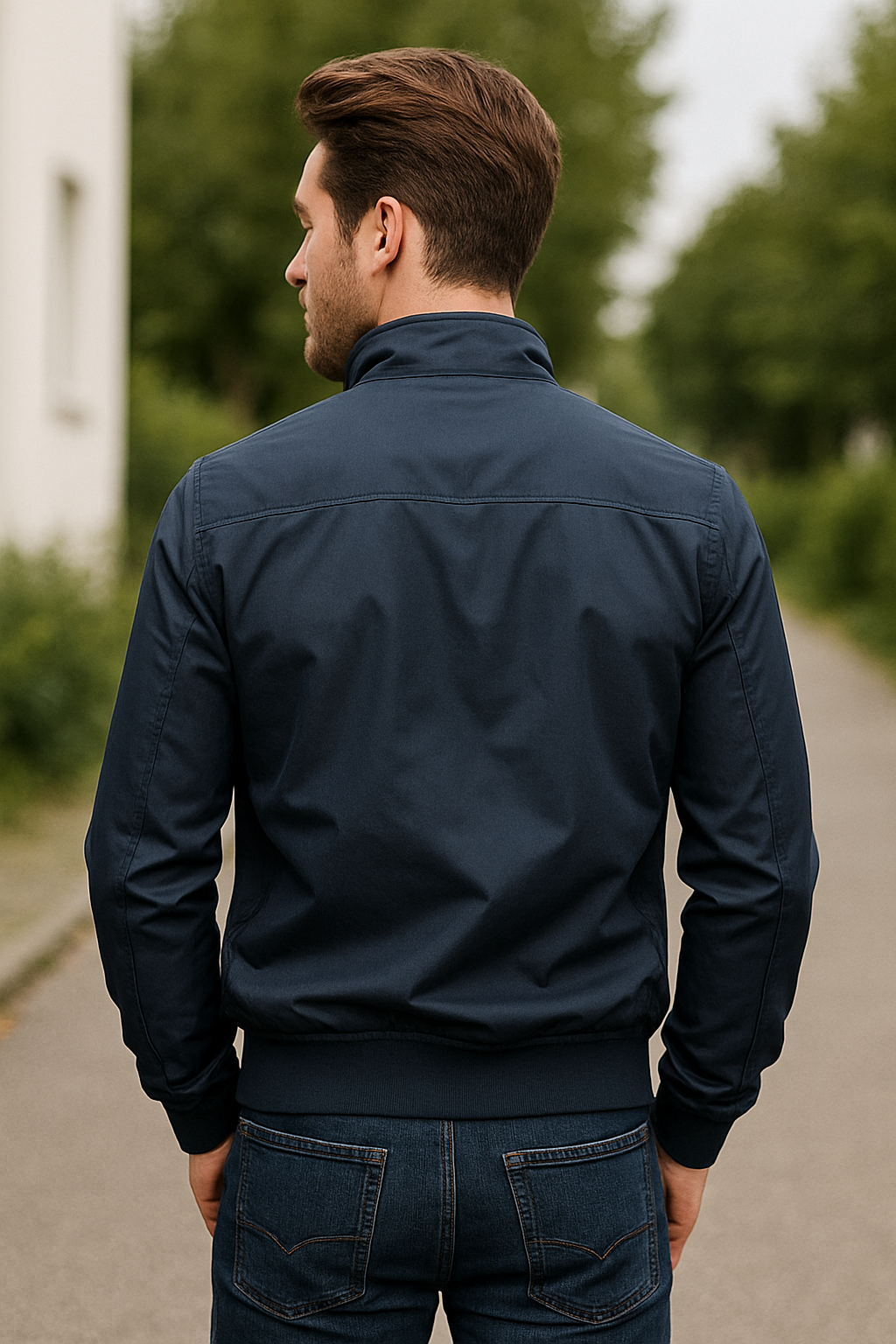 Effen Bomberjack Voor Heren, Casual Herfstjas Met Opstaande Kraag En Slanke Pasvorm | VIQA VIQA© NEDERLAND