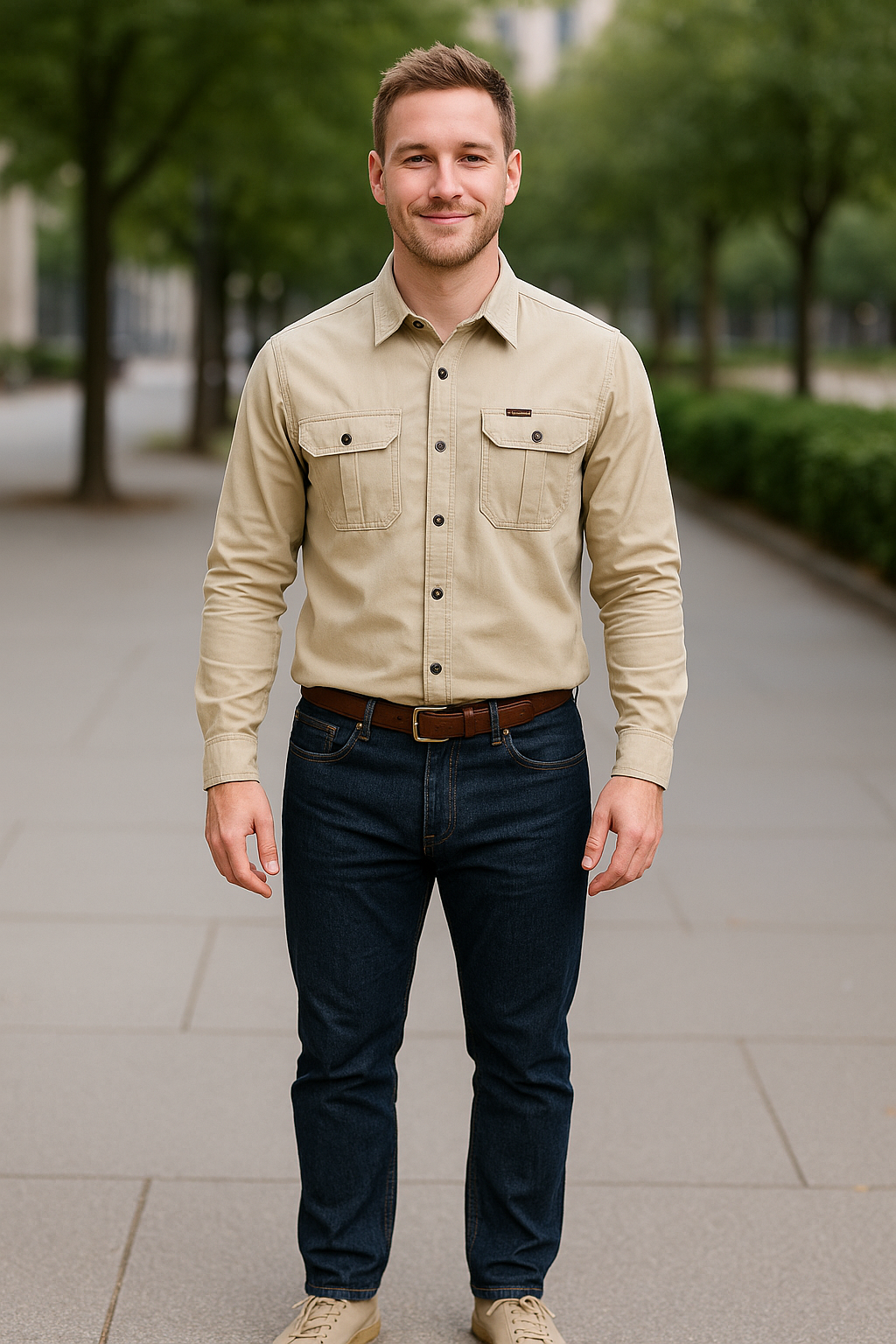 Heren Cargo Shirt, Lange Mouwen, Meerdere Zakken Tactisch Casual Shirt Met Revers | VIQA VIQA© NEDERLAND