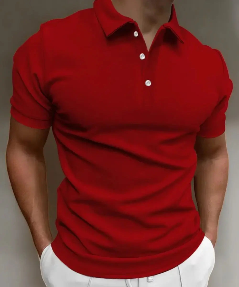 Clyde Zomer Ademend Herenpolo VIQA© NEDERLANDRood-2XL