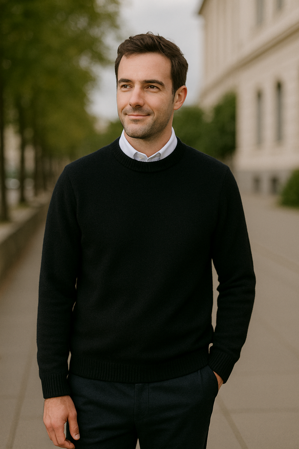 Kasjmier Trui Voor Heren, Trui Met Ronde Hals, Losvallende Gebreide Top, Winter Casual Warme Kleding | VIQA VIQA© NEDERLAND