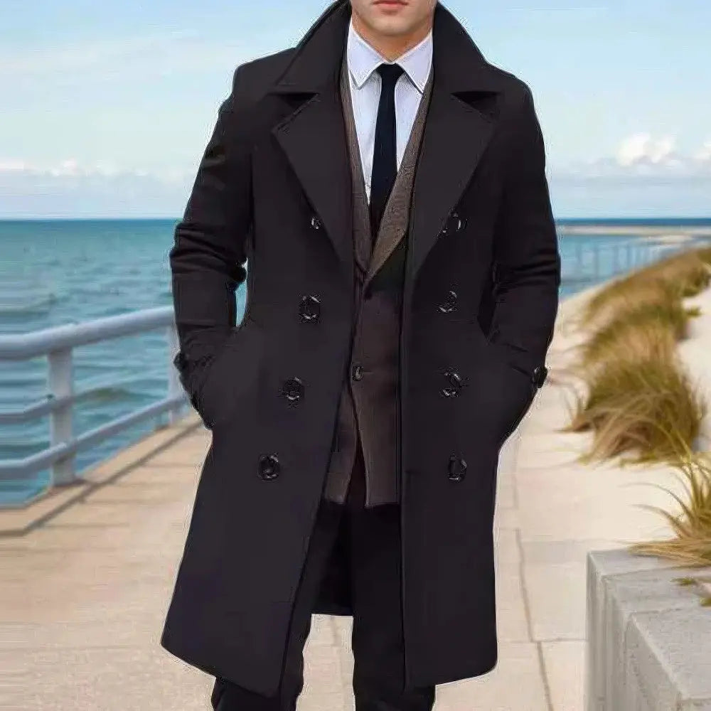 Wollen Herenjas Met Enkele Borst VIQA© NEDERLANDZwart-Stijl-1-3XL