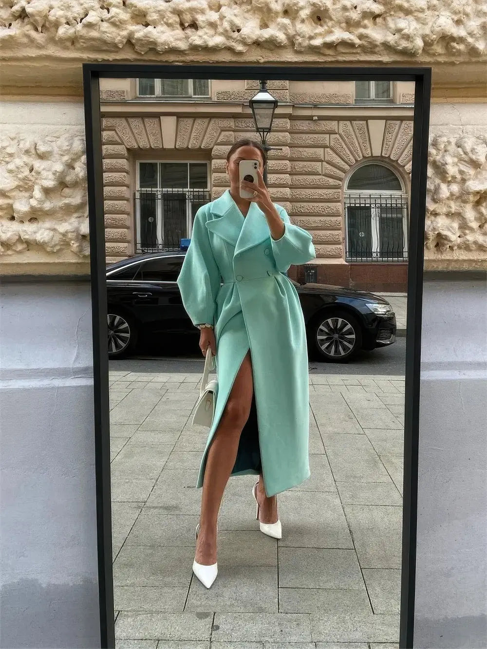 Dikke Wollen Overjas Voor Dames VIQA© NEDERLAND