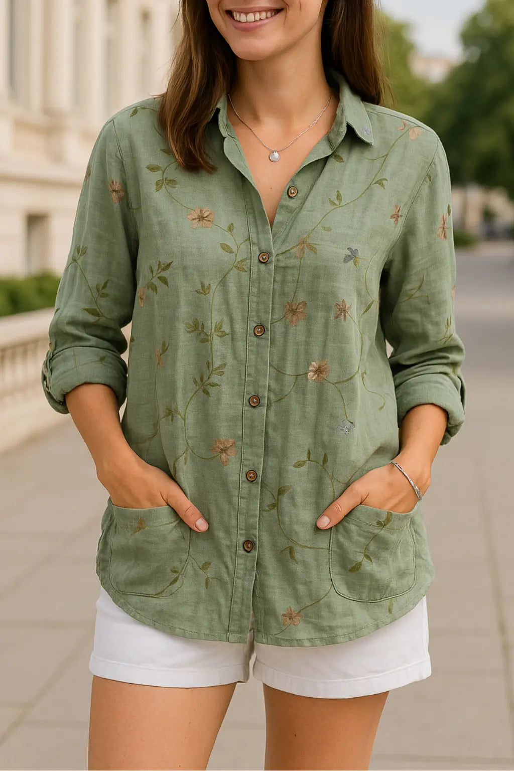 Dames Bloemen Lang Shirt, Zomertrend Halve Mouwen Gedrukte Blouse, Casual Patroon Top | VIQA VIQA© NEDERLAND