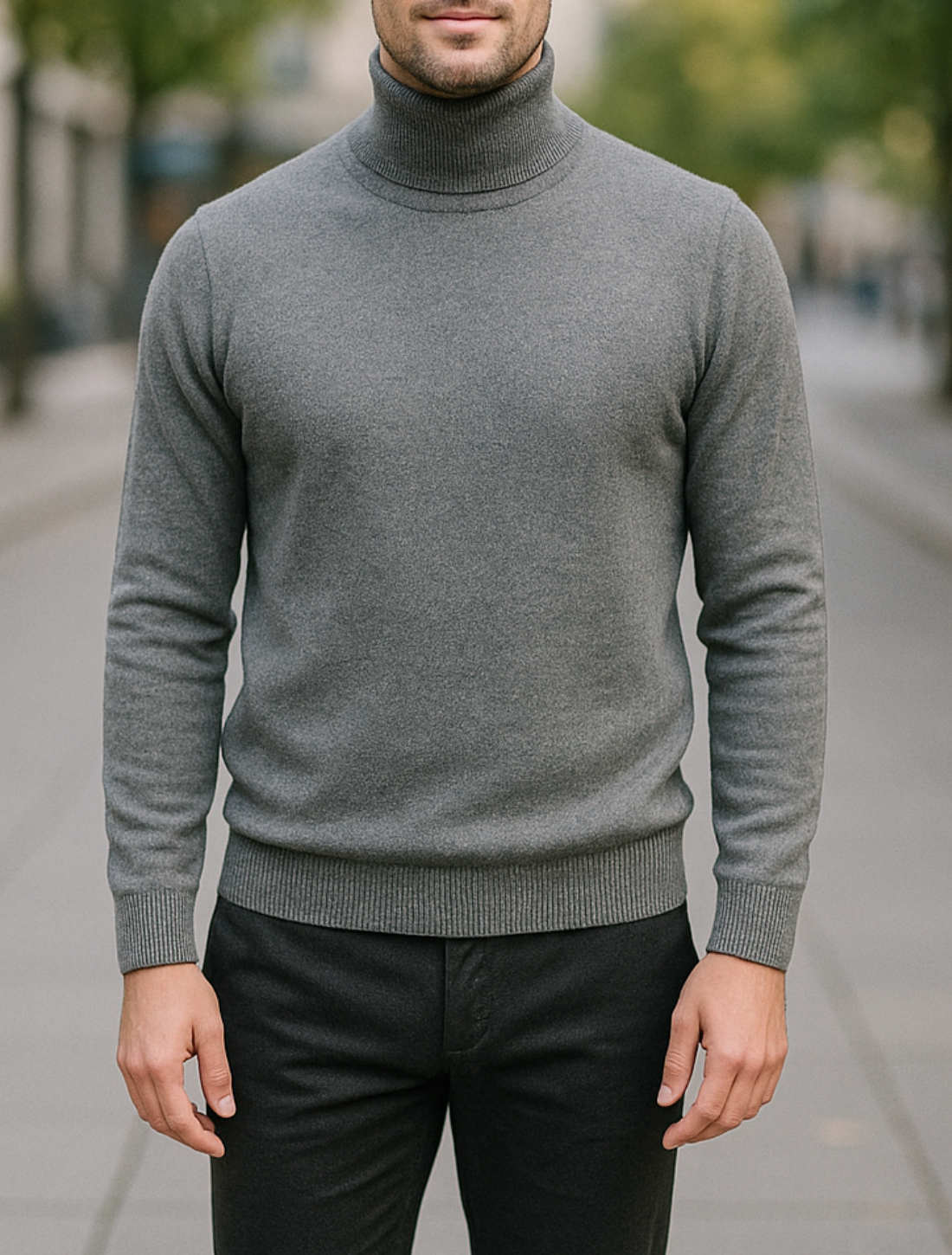 Heren Kasjmier Coltrui, Herfst Winter Warme Gebreide Trui | VIQA VIQA© NEDERLAND