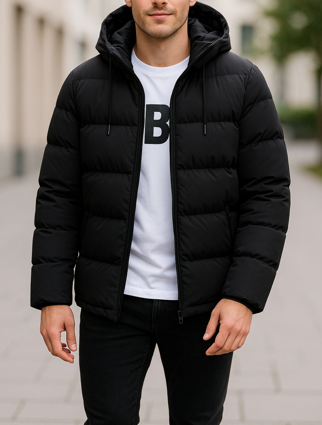 Heren Winterjas Met Capuchon, Casual Lange Mouwen Windjack Gewatteerde Jas Streetwear | VIQA VIQA© NEDERLAND