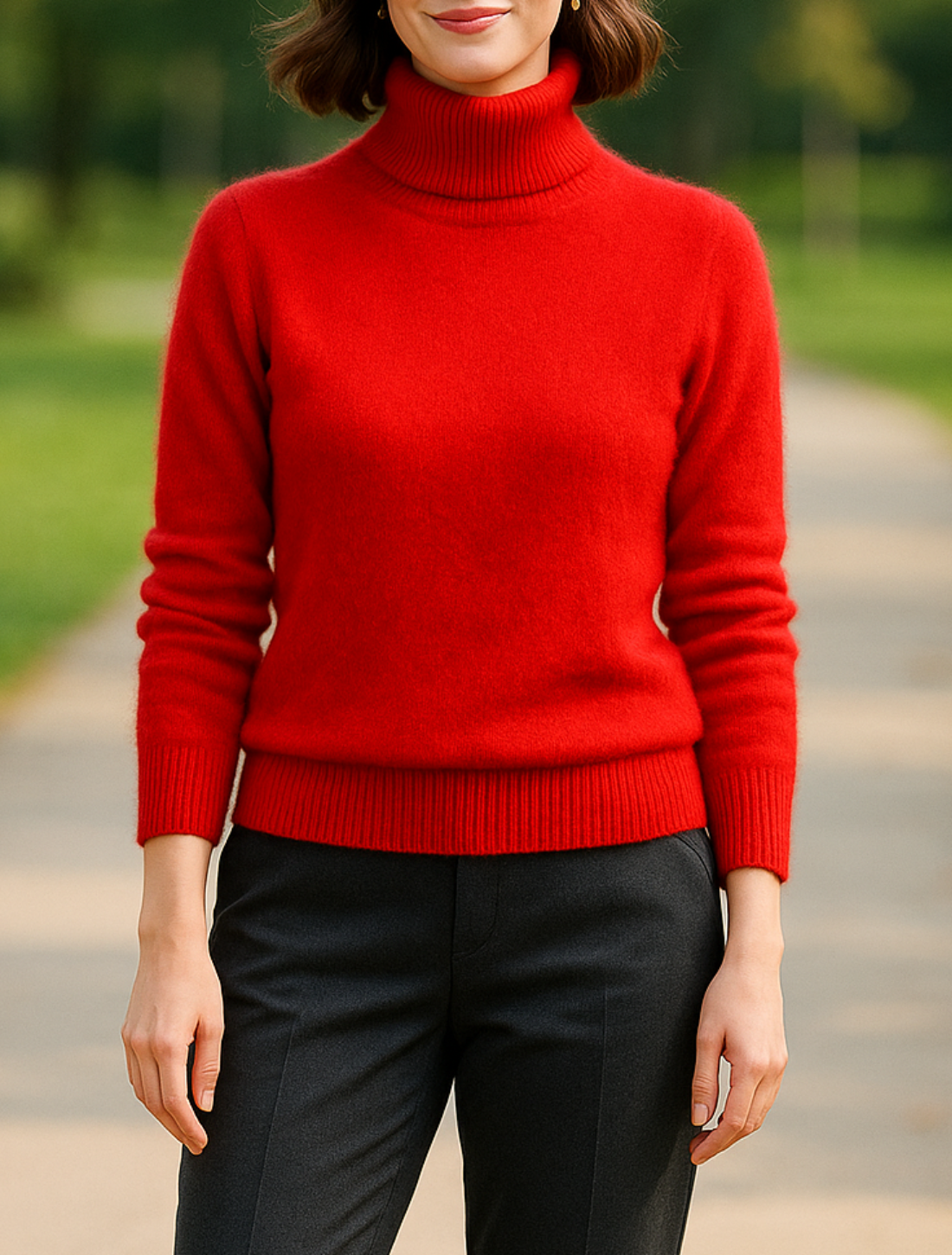 Dames Mink Kasjmier Trui, Dikke Warme Gebreide Trui, Hoge Revers Herfst En Winter Top | VIQA VIQA© NEDERLAND