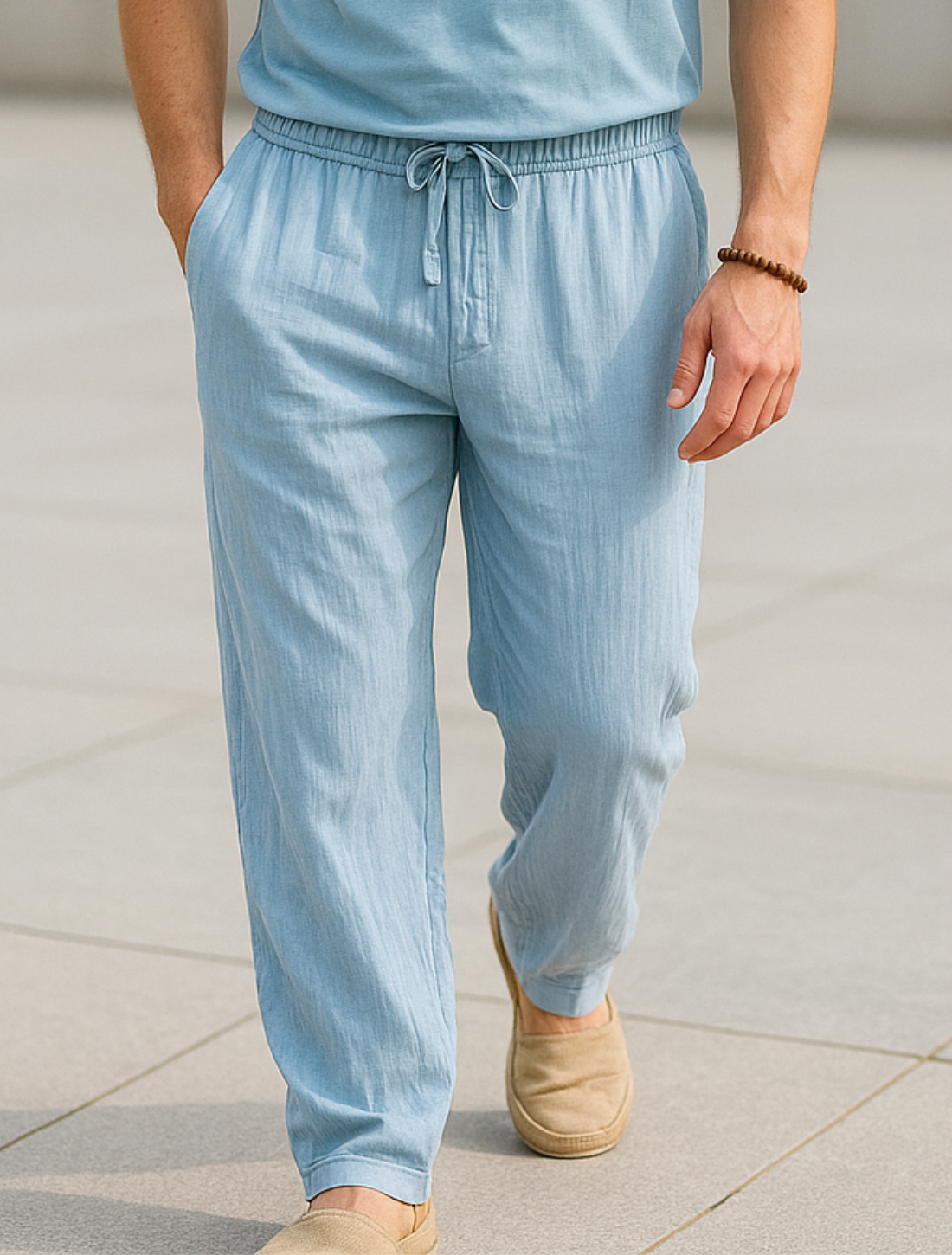 Herenbroek Met Rechte Pijpen, Lichtgewicht Ademende Casual Strandbroek | VIQA VIQA© NEDERLAND