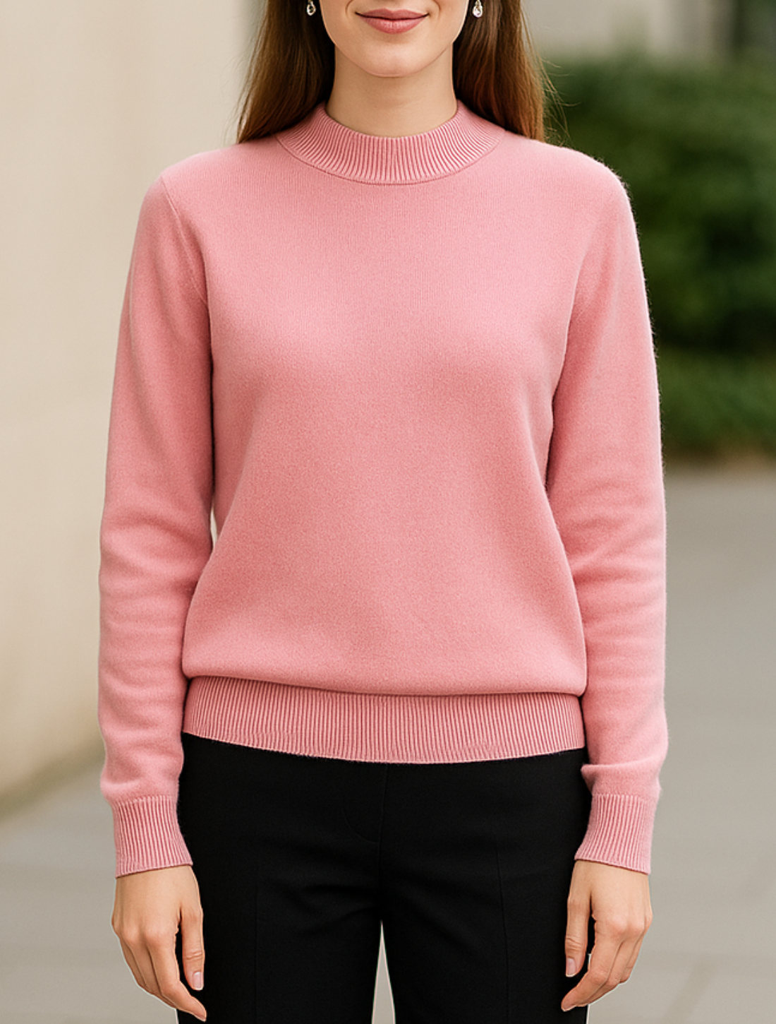 Dames Merino Wol Trui, Zacht Gebreide Mock-hals Pullover, Herfst Winter Casual Basic Top | VIQA VIQA© NEDERLAND