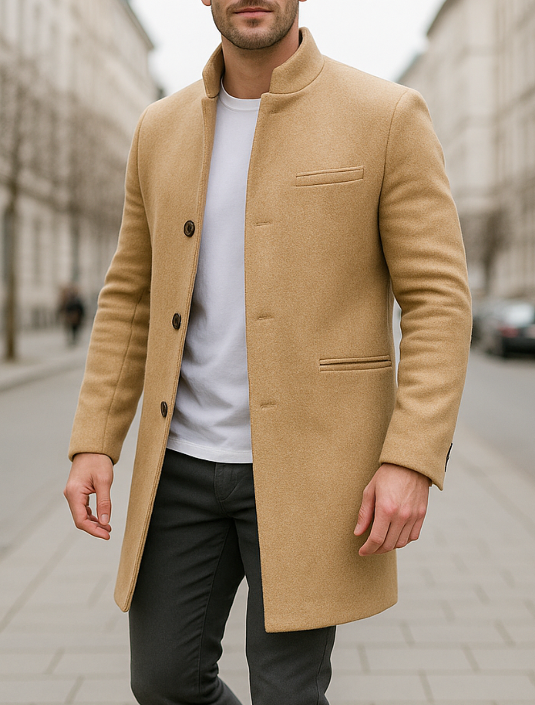 Wintertrenchcoat Voor Heren, Formele Casual Lange Overjas, Warme Outdoorjas | VIQA VIQA© NEDERLAND