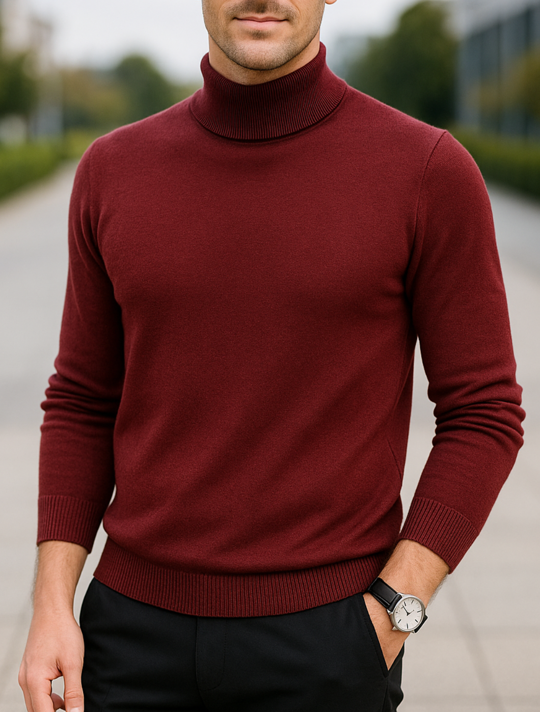 Heren Halve Coltrui, Winter Effen Kleuren Trui, Casual Coltrui | VIQA VIQA© NEDERLAND