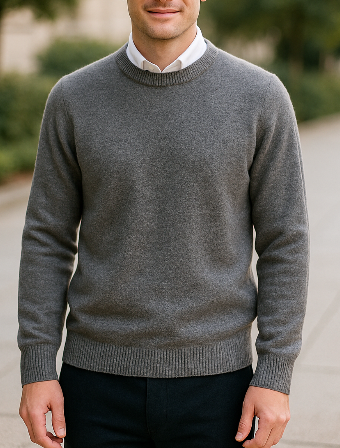 Heren Kasjmier Trui, Los Gebreide Pullover Met Ronde Hals, Herfst Winter Casual Top | VIQA VIQA© NEDERLAND