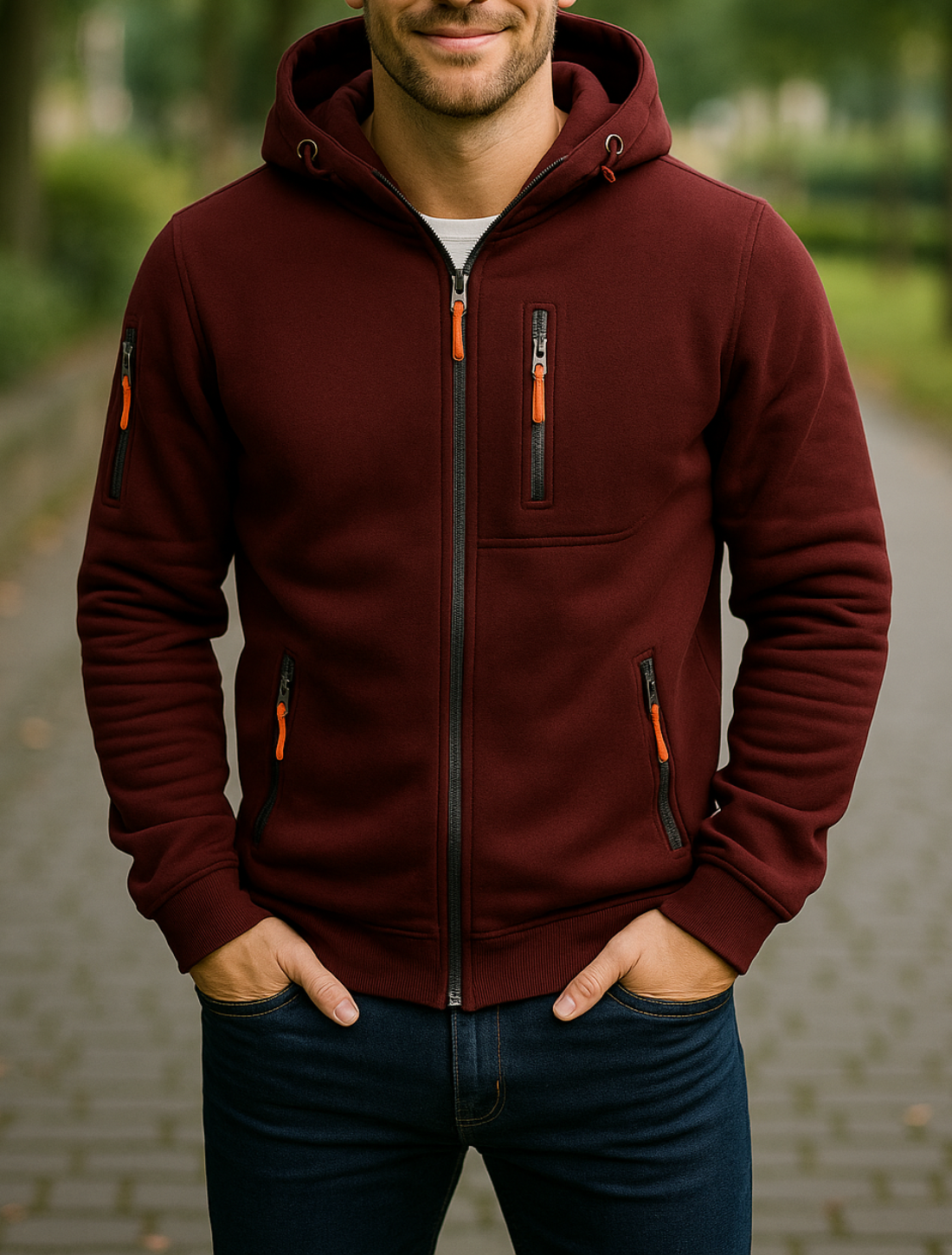 Fleece Hoodie Met Ritssluiting Voor Heren, Dik Warm Sweatshirt Met Capuchon Voor Casual Sportkleding | VIQA VIQA© NEDERLAND