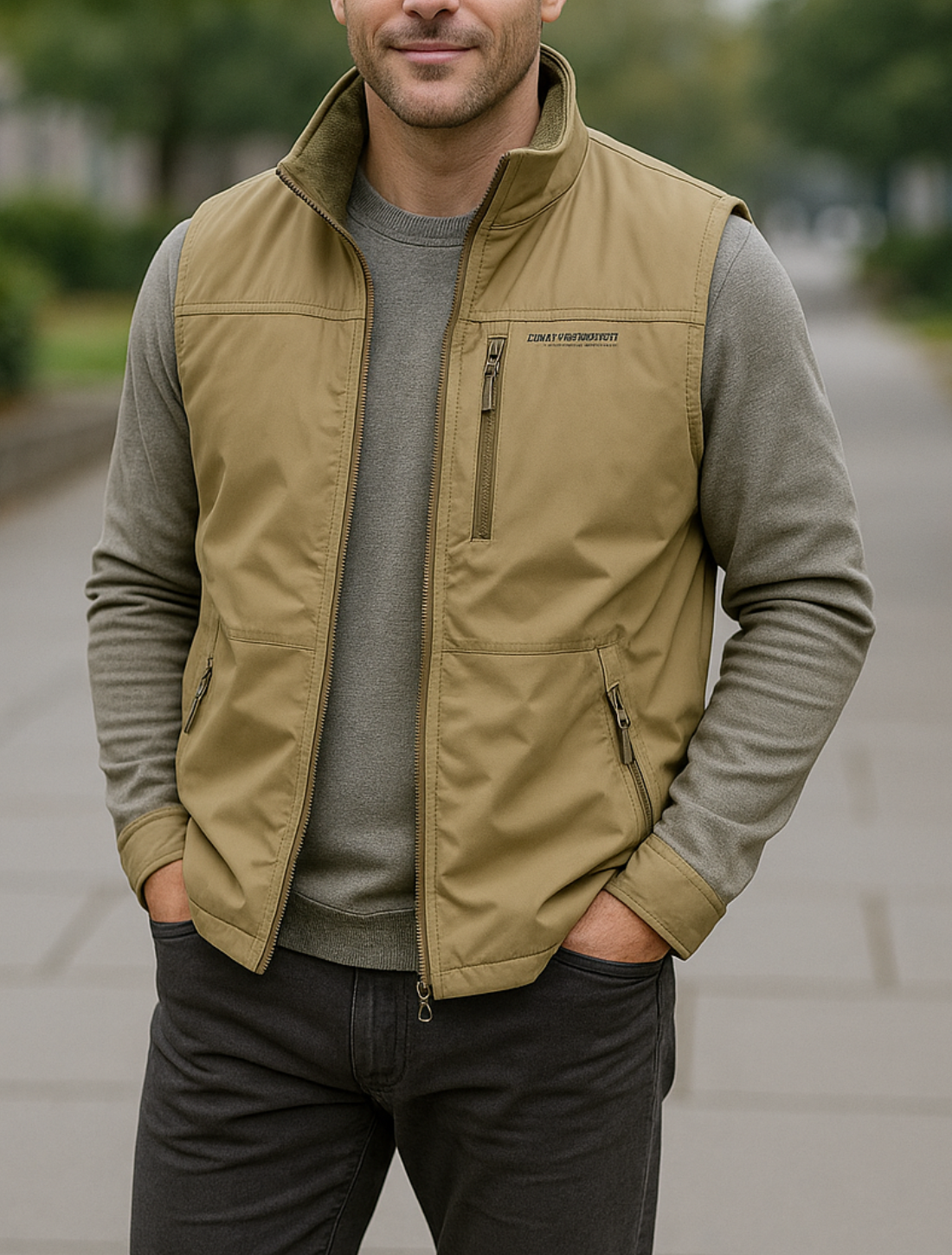 Heren Gilet Vest, Winddicht Warm Pluche Outdoor Sporten Casual Herfst En Winter Jas | VIQA VIQA© NEDERLAND